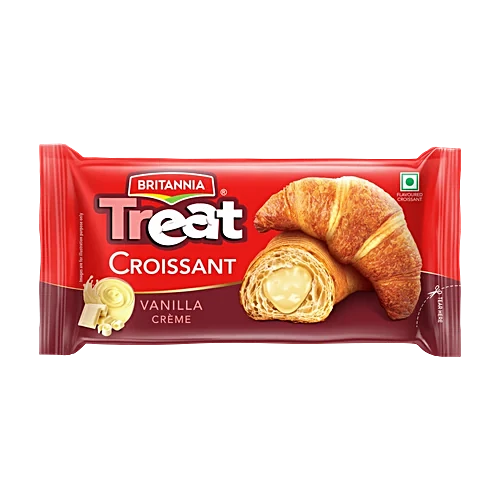 Britannia Treat Croissant | with Vanilla Creme Filling 100% Veg